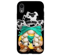 Cow Print GNOME with Rodeo Western Hat Best Cowgirl Grandma Coque pour iPhone XR