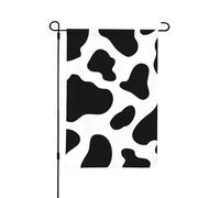 Cow Spot,Drapeau de jardin décoratif double face pour intérieur et extérieur, 30 x 45 cm