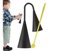Cowbell Instrument de percussion portable avec bâton - Créateur de bruit pour l'éducation de la performance, la musique, les groupes solo, les célébrations, les voyages, les fêtes, l'église