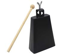 Cowbell, Percussion 6inch Metal Black Cowbell Drum Accessoires avec BâtonAutre