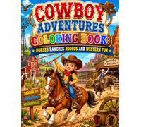 Cowboy Adventures Coloring Book: Horses Ranches Rodeos and Western Fun: A Fun Filled Journey Through Ranch Life Rodeo Excitement Beautiful Horses and Classic Wild West Adventures