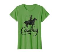 Cowboy America Far West Cowboys États-Unis T-Shirt, Femme, Herbe, S