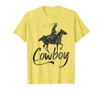 Cowboy America Far West Cowboys États-Unis T-Shirt, Homme, Citron, S