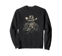 Cowboy, Art Vintage Sombre, graphisme mystérieux Sweatshirt