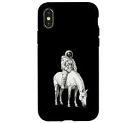 Cowboy Astronaute Cheval Surréaliste Art Space Coque pour iPhone X/XS
