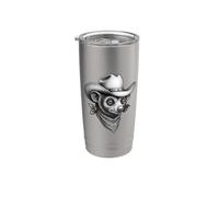 Cowboy Aye Aye Vintage Western Gobelet isotherme en acier inoxydable double paroi