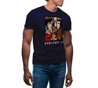 Cowboy Bebop Anime Characters Art Kawai TV T-Shirt Bleu Marine pour Homme Size L