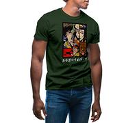 Cowboy Bebop Anime Characters Art Kawai TV T-Shirt Vert Militaire pour Homme Size XXL