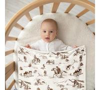 Cowboy Blanket - Western Throw Blanket, Rustic Vintage Tapestry Bedding | for Living Room Travel Farmhouse Beach Park Bench Camping Car Picnic Patio Kitchen Apartment Decor