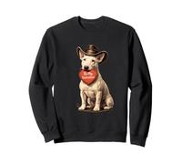 Cowboy Bull Terrier Saint-Valentin Be My Valentine Dog Sweatshirt