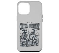 Cowboy Cheval jouant de la guitare, alimenté par le café et la musique country Coque pour iPhone 12 Pro Max
