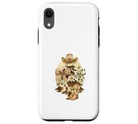 Cowboy Christmas Tree Western Hat & Boots Watercolor Coque pour iPhone XR