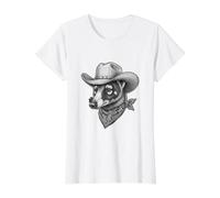 Cowboy Coati Vintage Western T-Shirt Graphique avec Valeur, Femme, Blanc, XS
