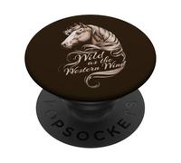 Cowboy Core Wild dans Le RÔLE du Western Wind Horse PopSockets PopGrip Adhésif