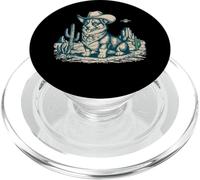 Cowboy Corgi Western Dog Desert UFO PopSockets PopGrip pour MagSafe