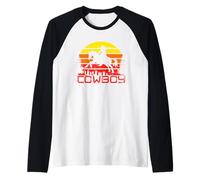 Cowboy Country rodéo Texas, Taureau Vintage Manche Raglan