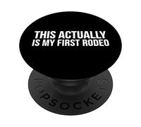 Cowboy Cowgirl Funny - C'est en Fait Mon Premier rodéo PopSockets PopGrip Adhésif