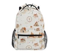 Cowboy De L'Ouest, Style Bohème, Cactus, Attrape-Rêves, Petite Ville De L'Ouest Sacs A Dos Antivol Cartables Scolaires Loisir Sac À Dos Pour Plein Air Quotidienne Sport 29X40Cm