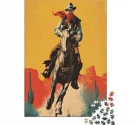 Cowboy du XXE siècle Portant Un Bandana à Cheval 38x26cm/1000pcs Puzzle pour Adultes -,Jouet De DIY