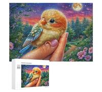 Cowboy Eagle avec Fleurs et Cabine de Montagne Puzzle 300 Pièces pour Seniors Loisirs À Domicile Entraînement De La Pensée Cadeau pour Confort 300 PCS