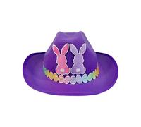 Cowboy Easter Hat, Bunny Ear Western Costume, Non Woven Cute Cowboy Hat, Kids Cowgirl with Comfortable Material, Party Accessory with Colorful Style, Celebration Tool for Birthday Carnival Holiday