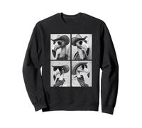 Cowboy Flamants Roses avec Lunettes de Soleil Animal Drôle Cabine Photo Booth Sweatshirt