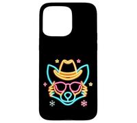 Cowboy Fox Face Lunettes de Soleil Hiver Western Graphique Rose Cool Coque pour iPhone 15 Pro Max