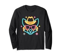 Cowboy Fox Face Lunettes de Soleil Hiver Western Graphique Rose Cool Manche Longue