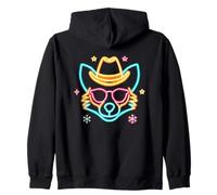 Cowboy Fox Face Lunettes de Soleil Hiver Western Graphique Rose Cool Sweat à Capuche