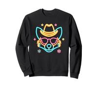 Cowboy Fox Face Lunettes de Soleil Hiver Western Graphique Rose Cool Sweatshirt