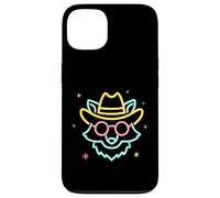 Cowboy Fox Face Lunettes de Soleil Rondes Western Graphic Pink Animal Coque pour iPhone 13