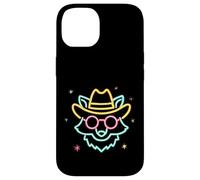 Cowboy Fox Face Lunettes de Soleil Rondes Western Graphic Pink Animal Coque pour iPhone 14