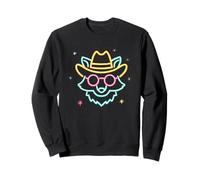 Cowboy Fox Face Lunettes de Soleil Rondes Western Graphic Pink Animal Sweatshirt