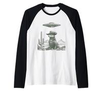 Cowboy Fox, Observation d'un ovni dans Le désert, Art de Science-Fiction Occidental Manche Raglan