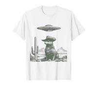 Cowboy Fox, Observation d'un ovni dans Le désert, Art de Science-Fiction Occidental T-Shirt