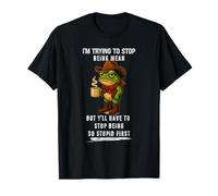 Cowboy Frog Coffee Sarcasme trop tôt pour Un Humour Stupide T-Shirt
