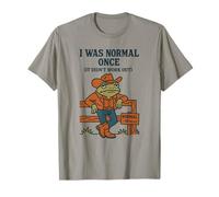 Cowboy Frog Humour I Was Normal Once Western Sarcasm Funny T-Shirt