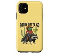 Cowboy-Frog Riding Raton Laveur - Gotta Go, The Vibes are Off Coque pour iPhone 11