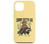 Cowboy-Frog Riding Raton Laveur - Gotta Go, The Vibes are Off Coque pour iPhone 13
