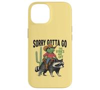 Cowboy-Frog Riding Raton Laveur - Gotta Go, The Vibes are Off Coque pour iPhone 14