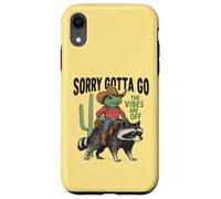 Cowboy-Frog Riding Raton Laveur - Gotta Go, The Vibes are Off Coque pour iPhone XR