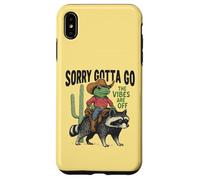 Cowboy-Frog Riding Raton Laveur - Gotta Go, The Vibes are Off Coque pour iPhone XS Max