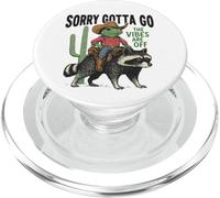 Cowboy-Frog Riding Raton Laveur - Gotta Go, The Vibes are Off PopSockets PopGrip pour MagSafe