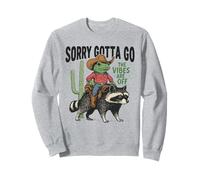 Cowboy-Frog Riding Raton Laveur - Gotta Go, The Vibes are Off Sweatshirt