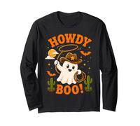 Cowboy Ghost Howdy Boo Halloween Western Hommes Femmes Manche Longue