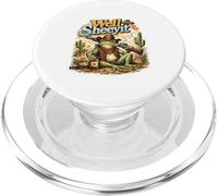 Cowboy Grenouille Crapaud de l'Ouest Assis sur Un shérif Grincheux PopSockets PopGrip pour MagSafe