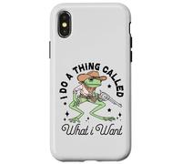 Cowboy grenouille hilarante, I Do What I Want, charme et humour occidentaux Coque pour iPhone X/XS