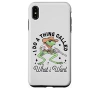 Cowboy grenouille hilarante, I Do What I Want, charme et humour occidentaux Coque pour iPhone XS Max