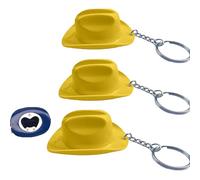 Cowboy Hat Bottle Opener Keychain - Portable Metal Beer Opener, Western Gift for Men & Beer Lovers (Yellow)