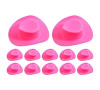 Cowboy Hat Cake Topper, 12 Pièces Mini Ensemble De Chapeaux De, Décoration De Fête Mignonne Avec Une Taille De 5,5x4,4x2 Cm, Léger, Accessoire Sur Le Thème Pour Les Tables D'anniversaire